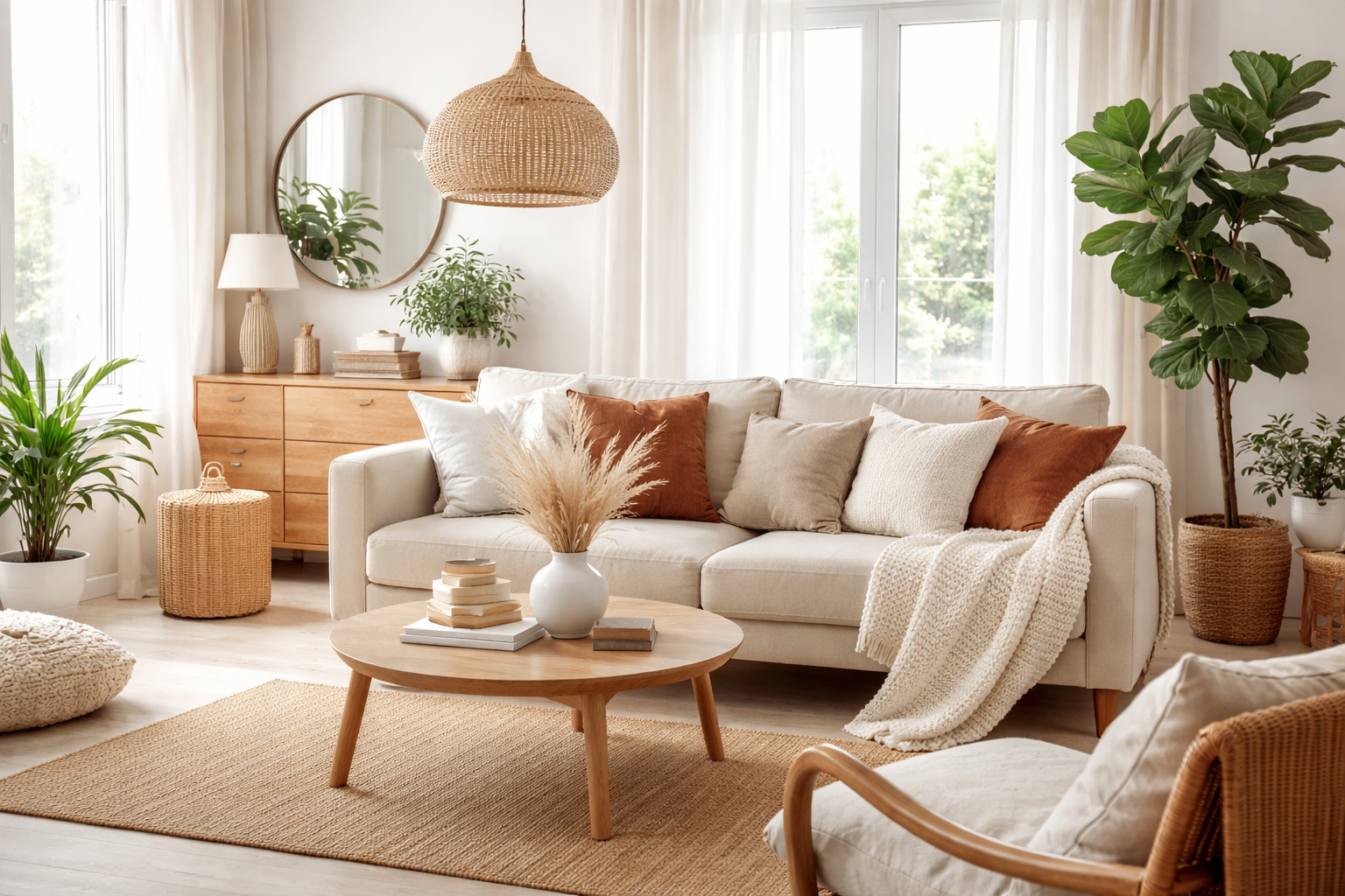 Décoration intérieure moderne et lumineuse